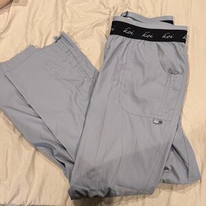 Koi Women's Light Gray Scrub Pants